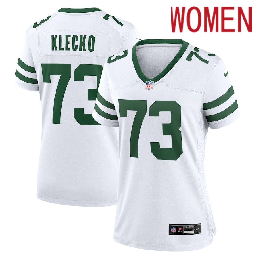 Women New York Jets #73 Joe Klecko Nike White Legacy Retired Player Game NFL Jersey->women nfl jersey->Women Jersey
